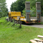 Laster auf dem Lagerplatz